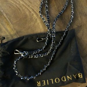 Bandolier Lucy Black & Pewter Chain Strap